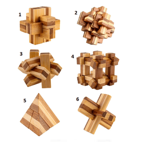 Toys & Games Mini Bamboo Wooden Fidget Puzzles