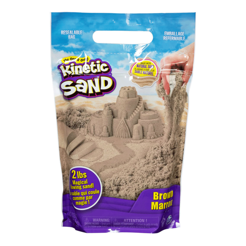 Kinetic Sand The Original Moldable Sensory Play Sand, Brown, 3 Lb