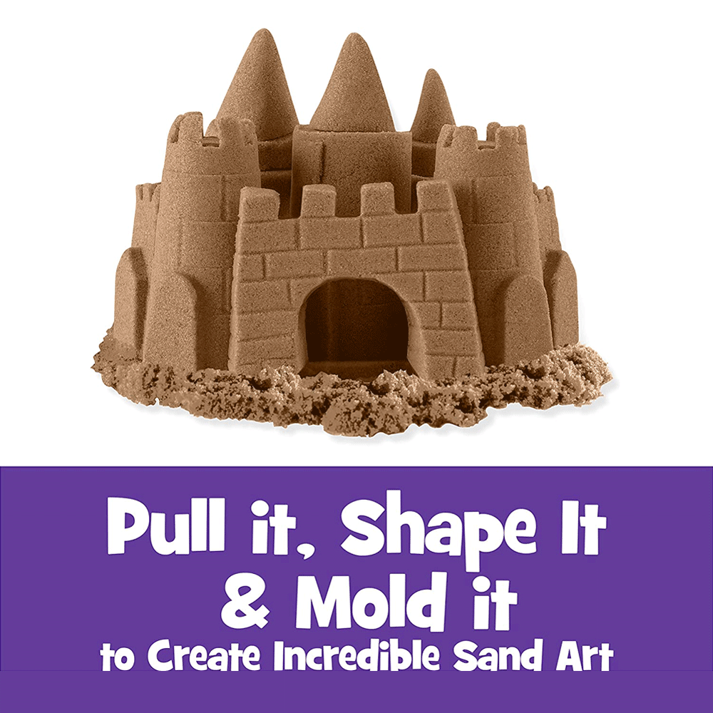 Kinetic Sand - Folding Sand Box with 2 lbs and Mold and Tools