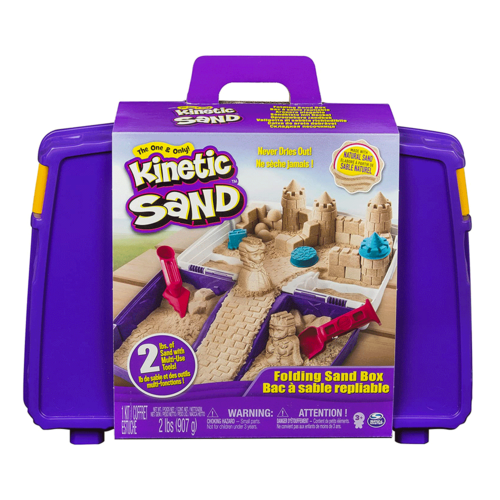 Kinetic Sand Kinetic Sand, Folding Sand Box with 2 Pounds of Kinetic Sand