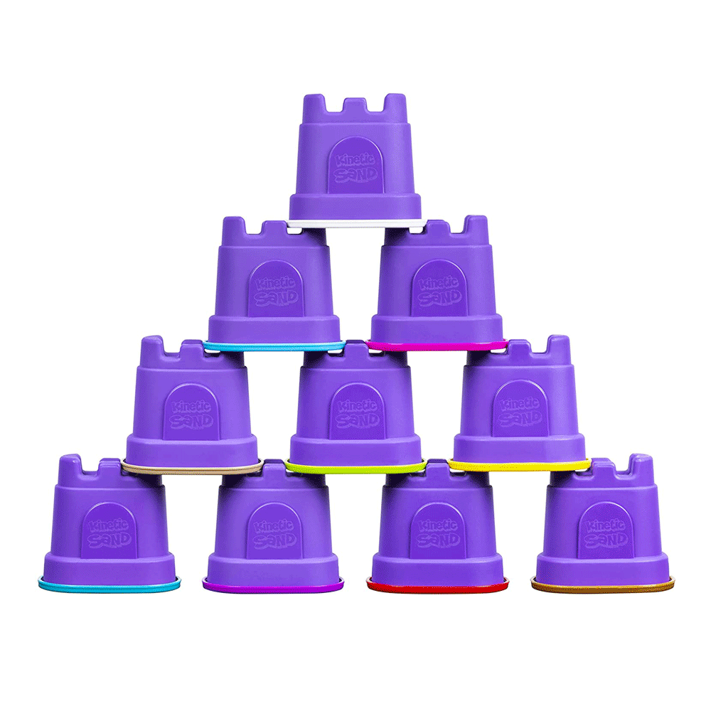 Kinetic Sand Rainbow Castles GL Container, 3+ - 5 oz