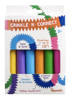 Visual, Tactile and Auditory Crinkle N' Connect 6-Tube Set
