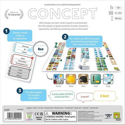 Learning and Playing Concept Board Game