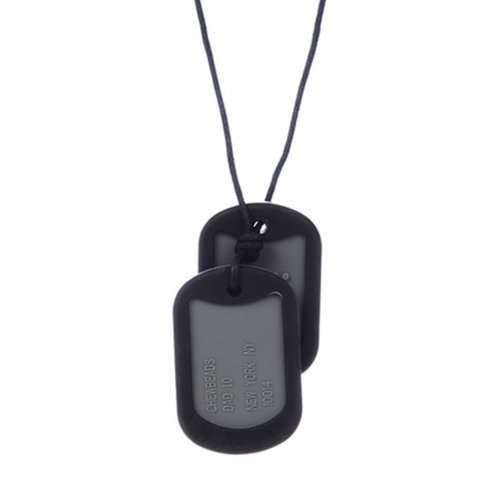 Chews & Chewlry Chewbeads "Juniorbeads" Black Dog Tags for Teens & Adults