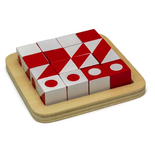 Q.Bits Visual Dexterity Cubed Puzzle Board Game QBits Age 8+ 2-4 Player  Half New 885346598479 