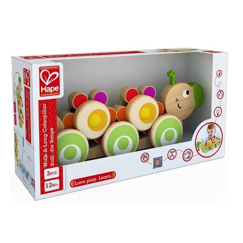 Toys & Games Hape Walk-A-Long Caterpillar Wooden Pull Toy