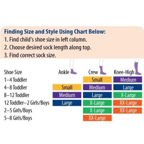 Smartknit Socks Size Chart