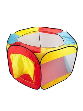 Toys & Games Hexagon Pop Up Ball Pit Tent with Mesh Netting and Carrying Case