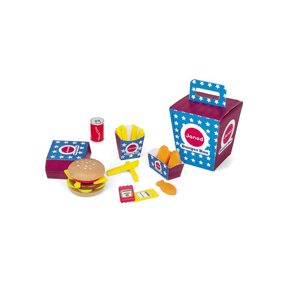 Toys & Games Janod Burger Box Play Set - The Sensory Kids<sup>®</sup> Store