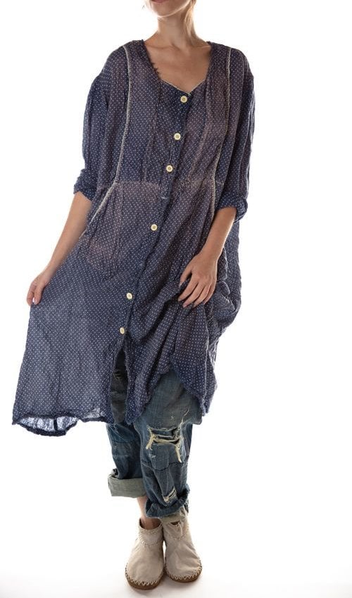 smock dress with buttons