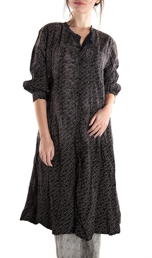 smock dress with buttons