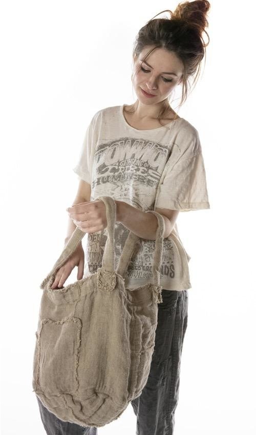 linen bucket bag