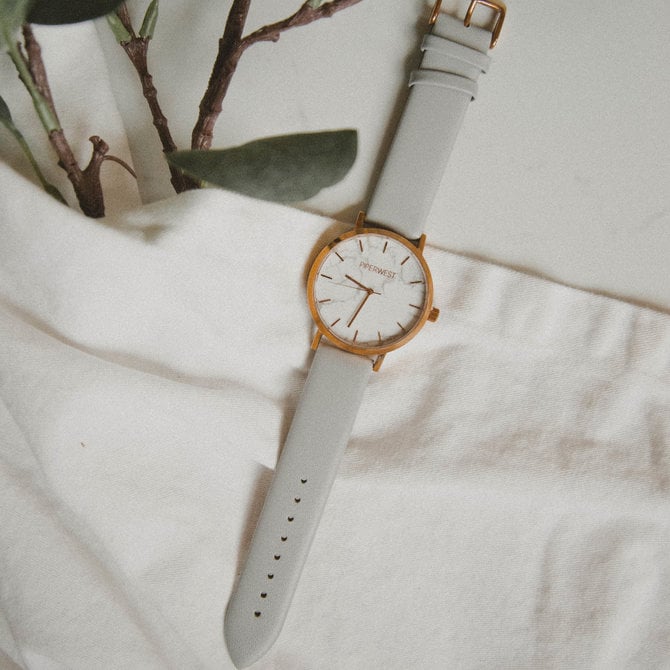 Piper West Marble Minimalist Rose Gold/Grey
