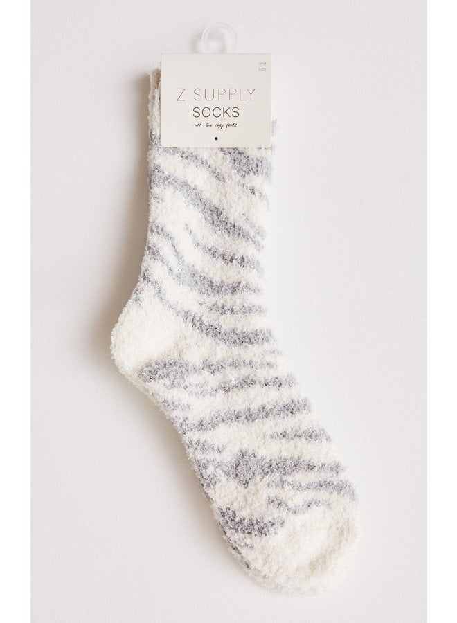 Zebra Plush Sock