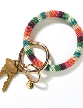 Ink & Alloy Pink Mint Teal Seed Key Ring