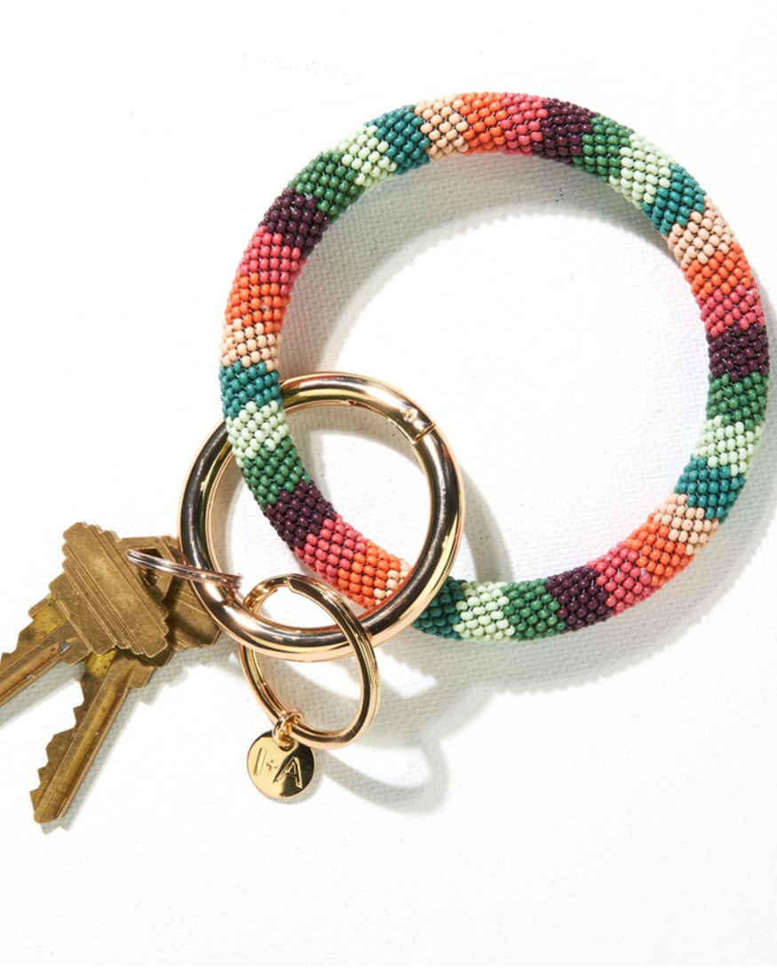 Ink & Alloy Pink Mint Teal Seed Key Ring