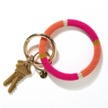 Ink & Alloy Hot Pink Coral Seed Key Ring