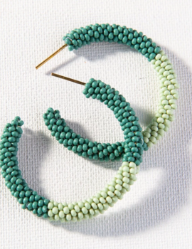Ink & Alloy Teal Small Hoop