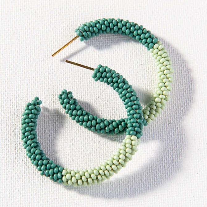 Ink & Alloy Teal Small Hoop