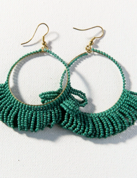 Ink & Alloy Teal Fringe Hoop