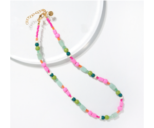 ●PINK PINEAPPLE● SMILE BEADS NECKLACEORANGE m1037_1016272 Mixed Bubblegum Fire Opal Necklace – Bon Bon Jewellery Club