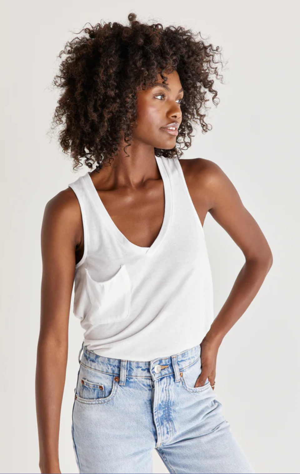 Pocket Racer Tank - White Bull Clothing Co