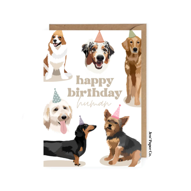 Jess' Paper Co Happy Birthday Dog Lover Card