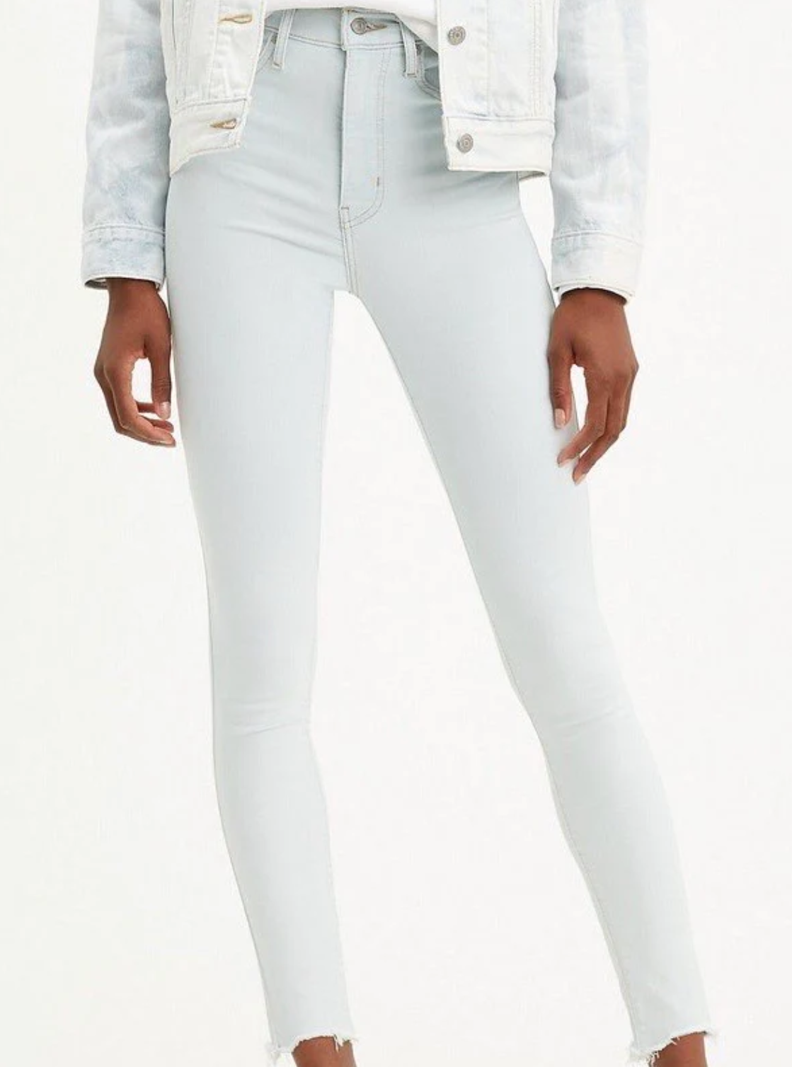 Levi's mile high super skinny white sale