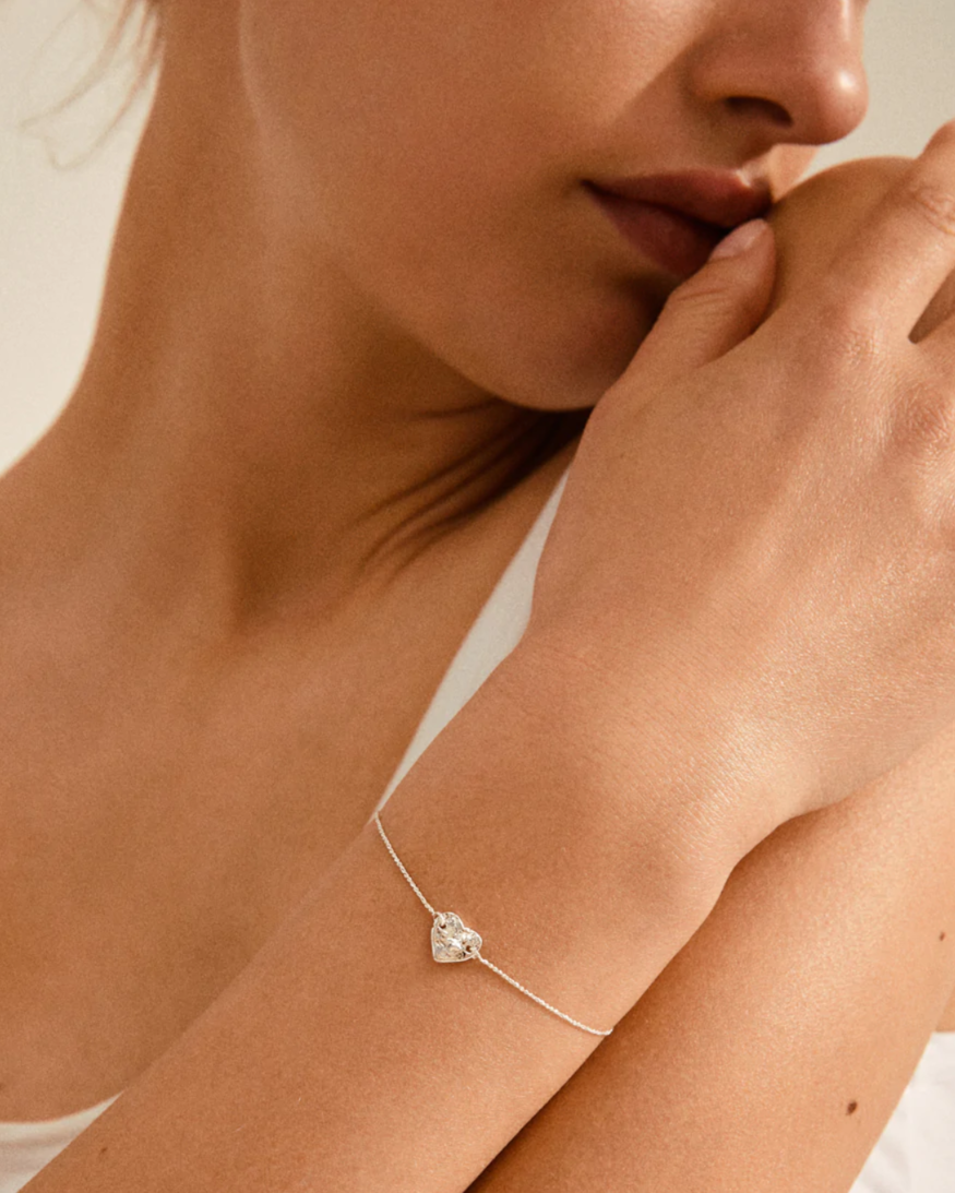 Pilgrim Sophia Recycled Heart Bracelet