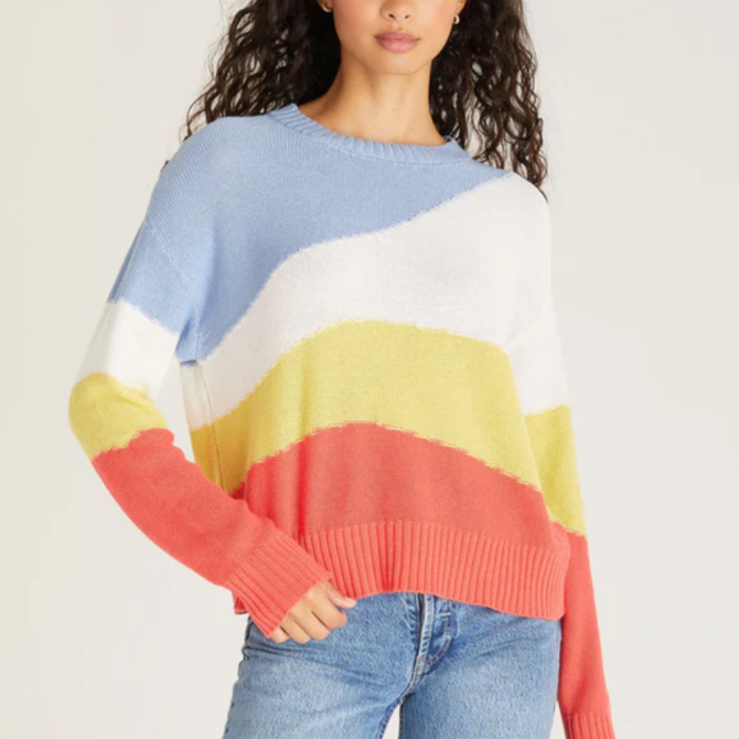 Abstract Colorblock Knit - White Bull Clothing Co