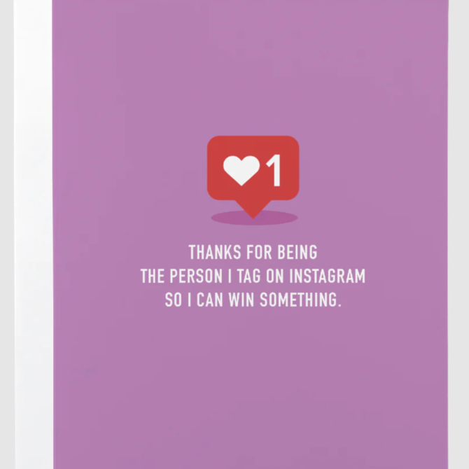 Classy Cards Creative Card - Tag on Instagram
