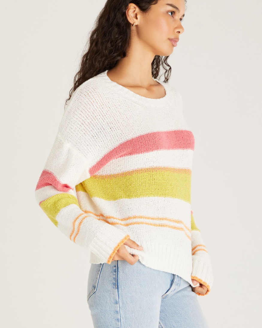 Z supply rainbow stripe pullover sale