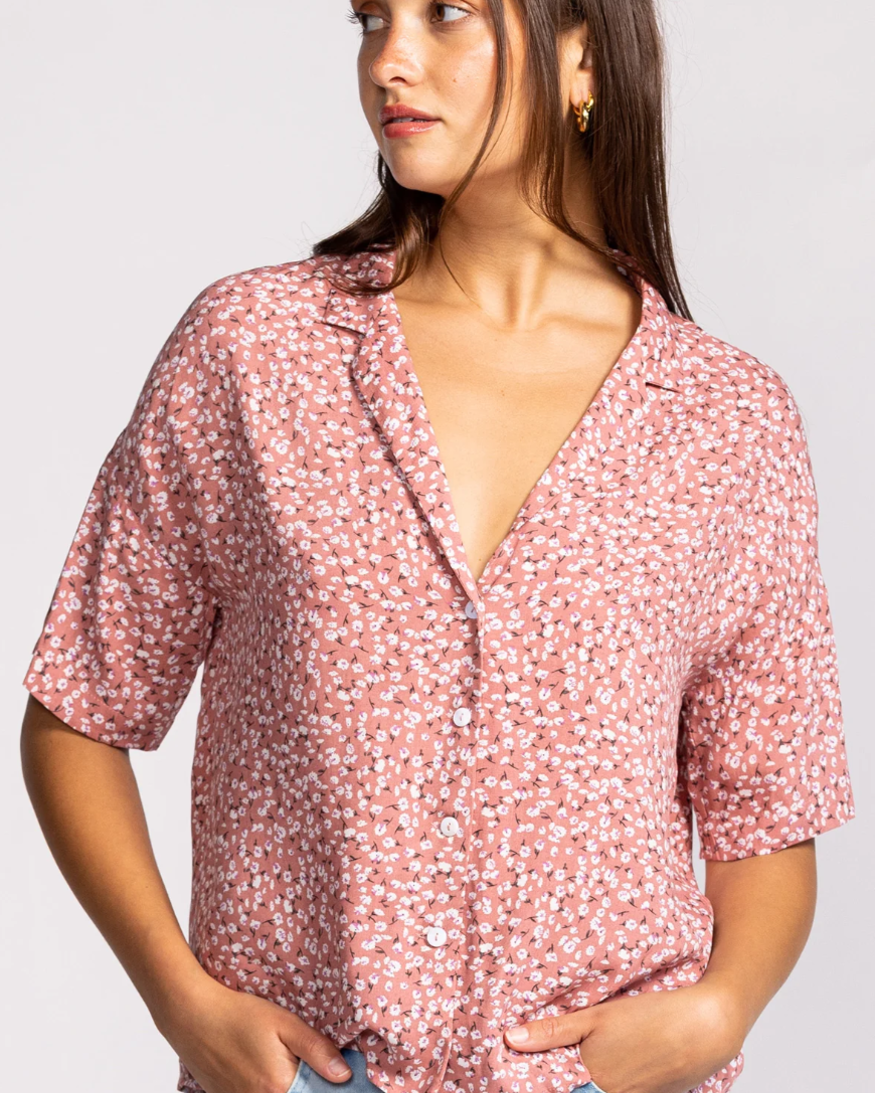 Pink Martini Floral For Me Again Top