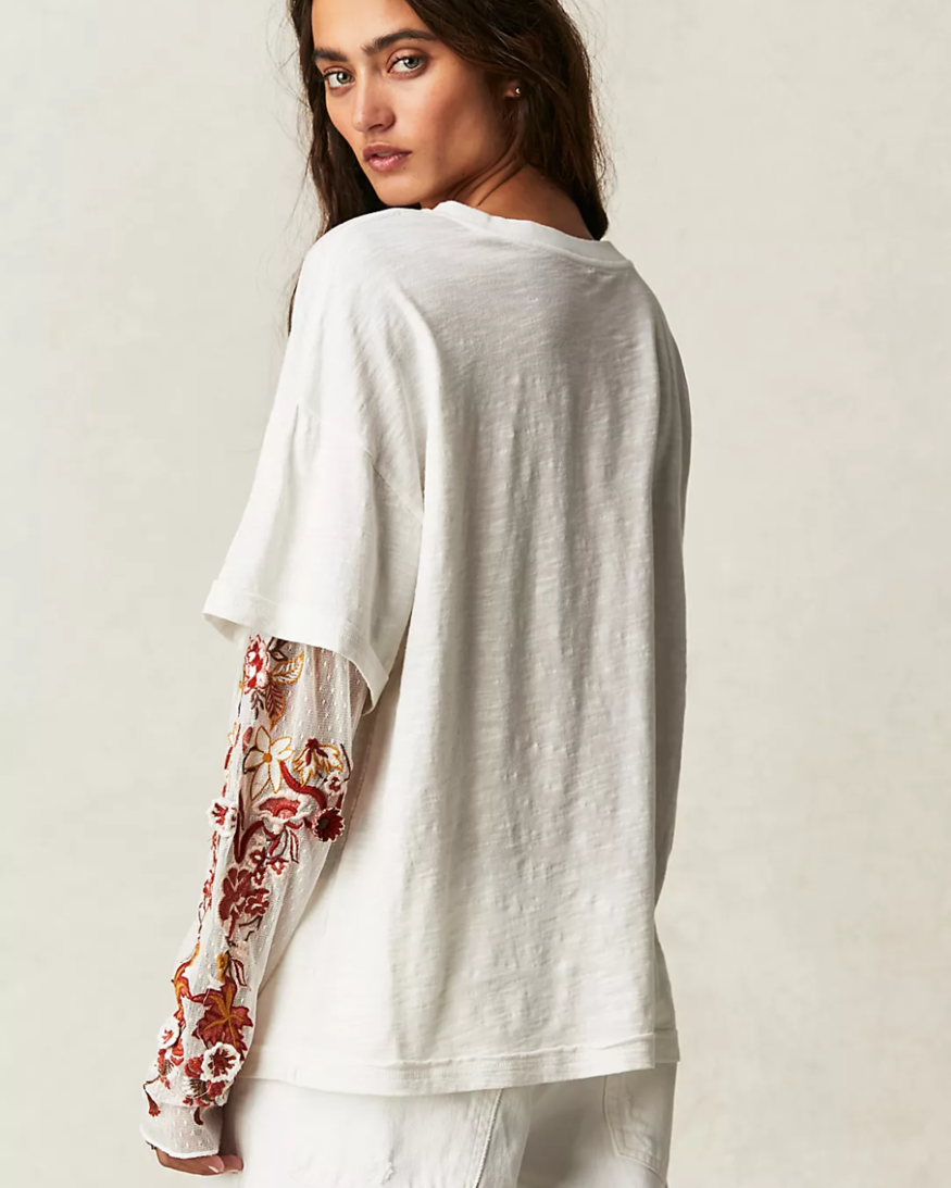 Free People Gardener Tee Empress Rock - Starlet