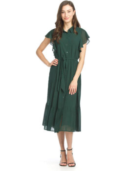 Papillon Collared Button Front Dress