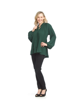 Papillon Permanent Pleat LS Blouse