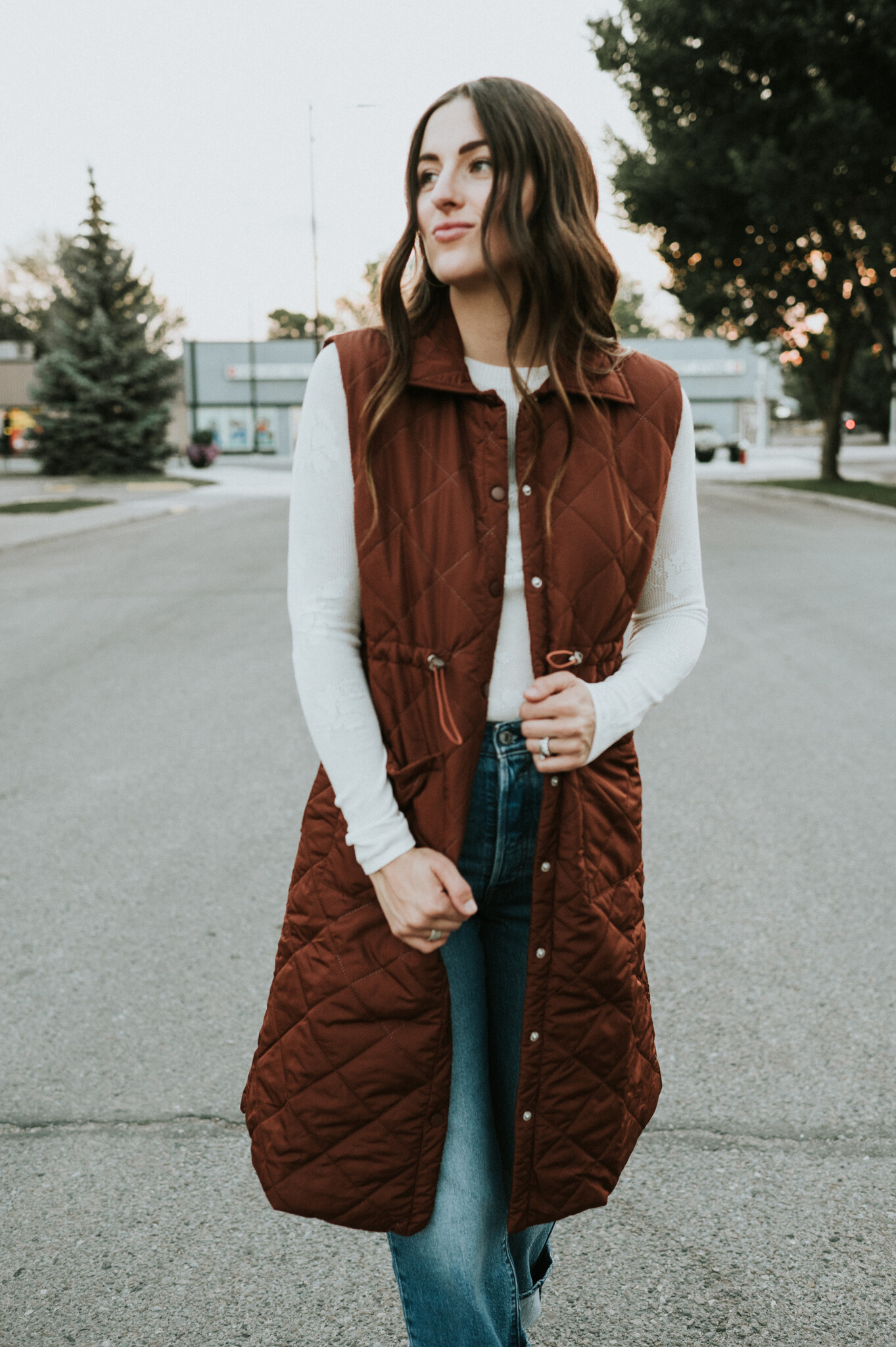 Sherpa Shearling Belt Bag, Rust