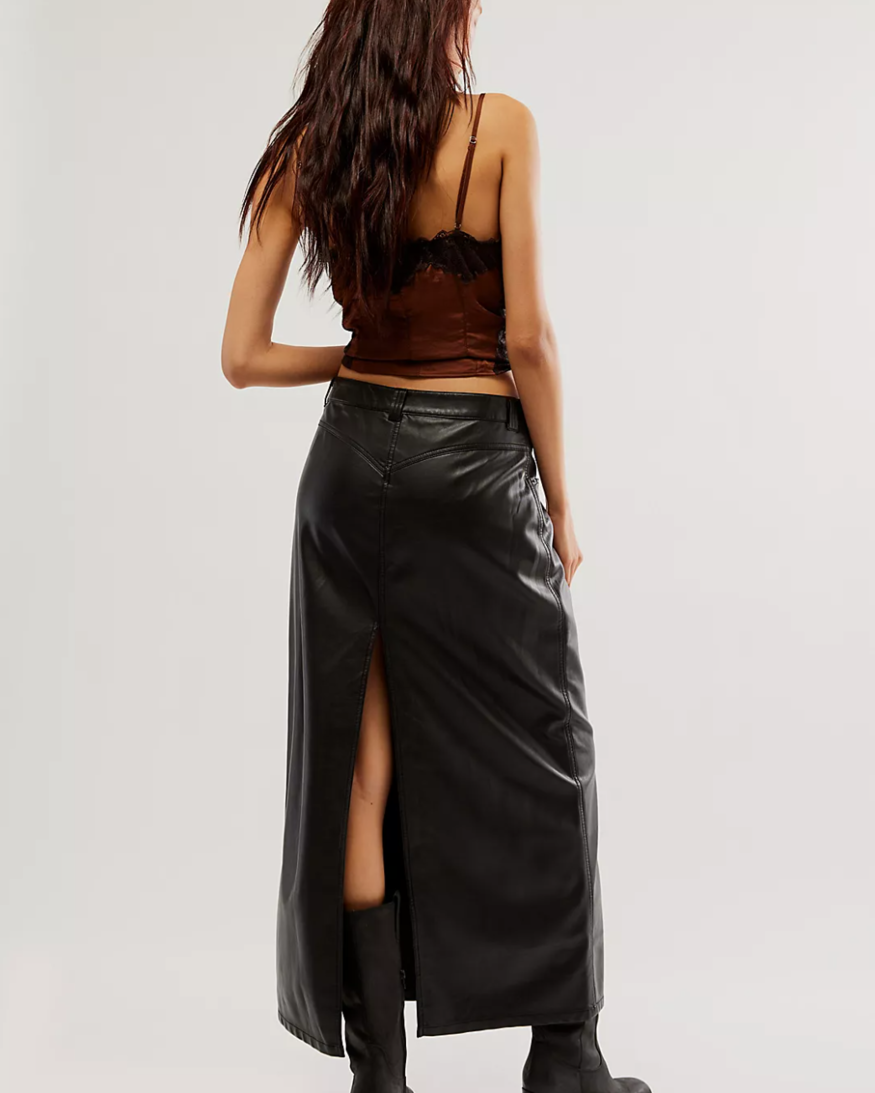 Free People City Slicker Vegan Maxi