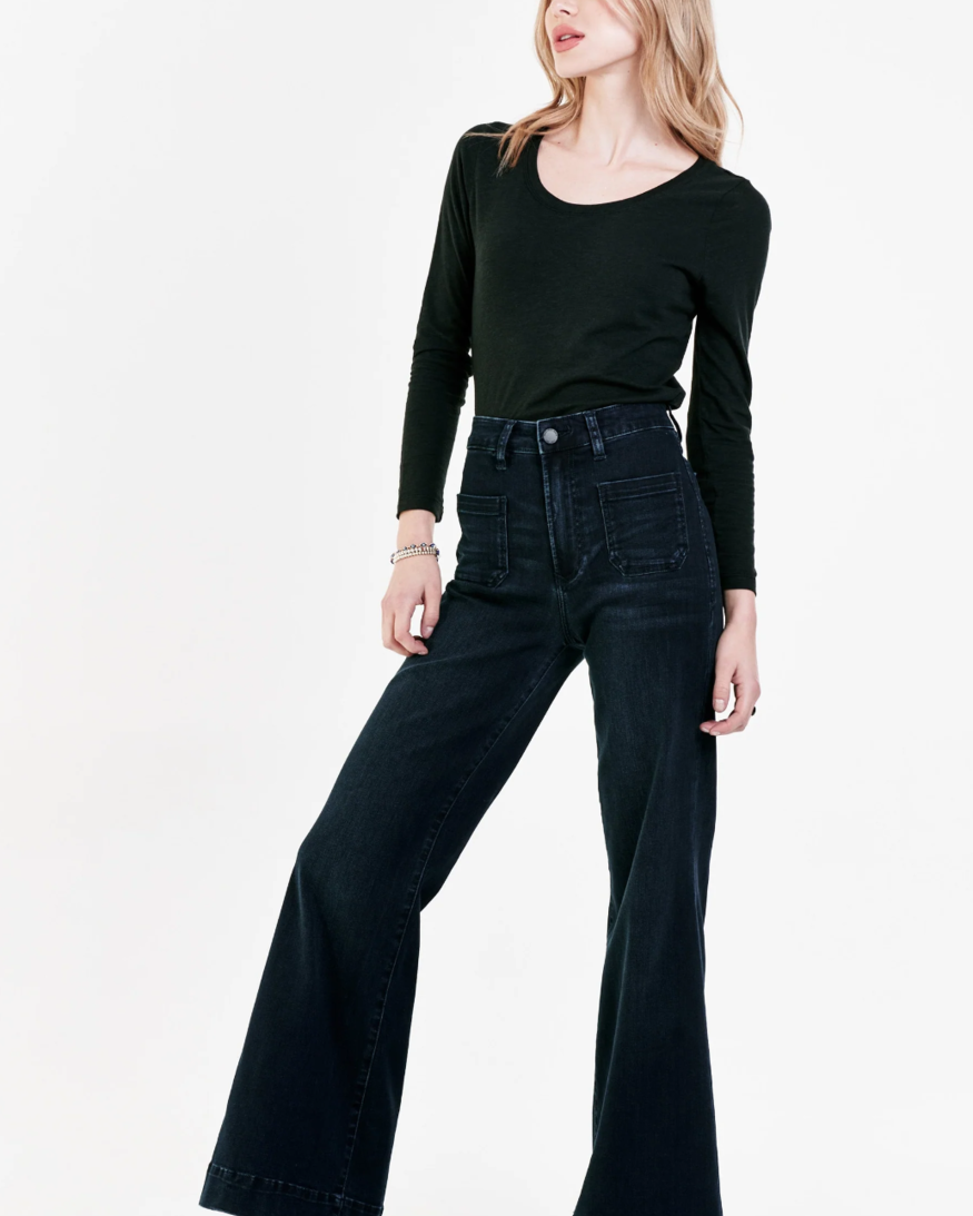 FIONA Flared trousers with extra long legs