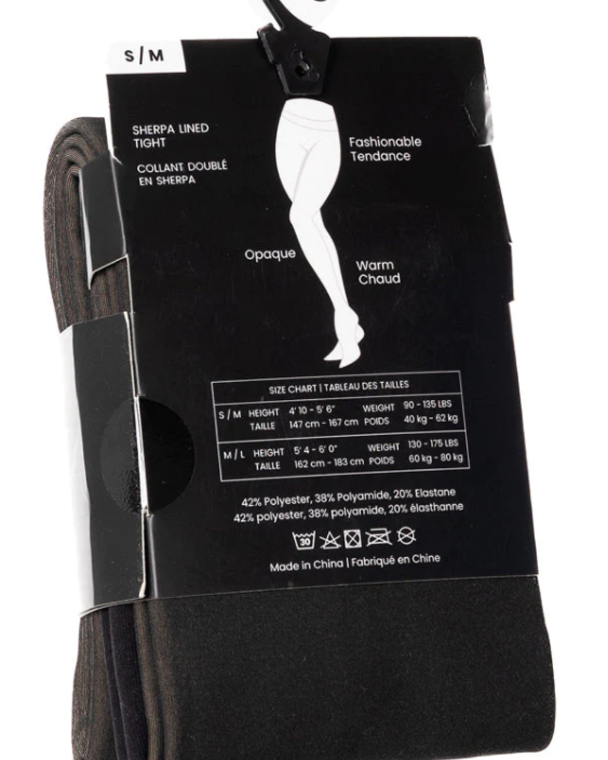 Cest Moi Sherpa Lined Tights