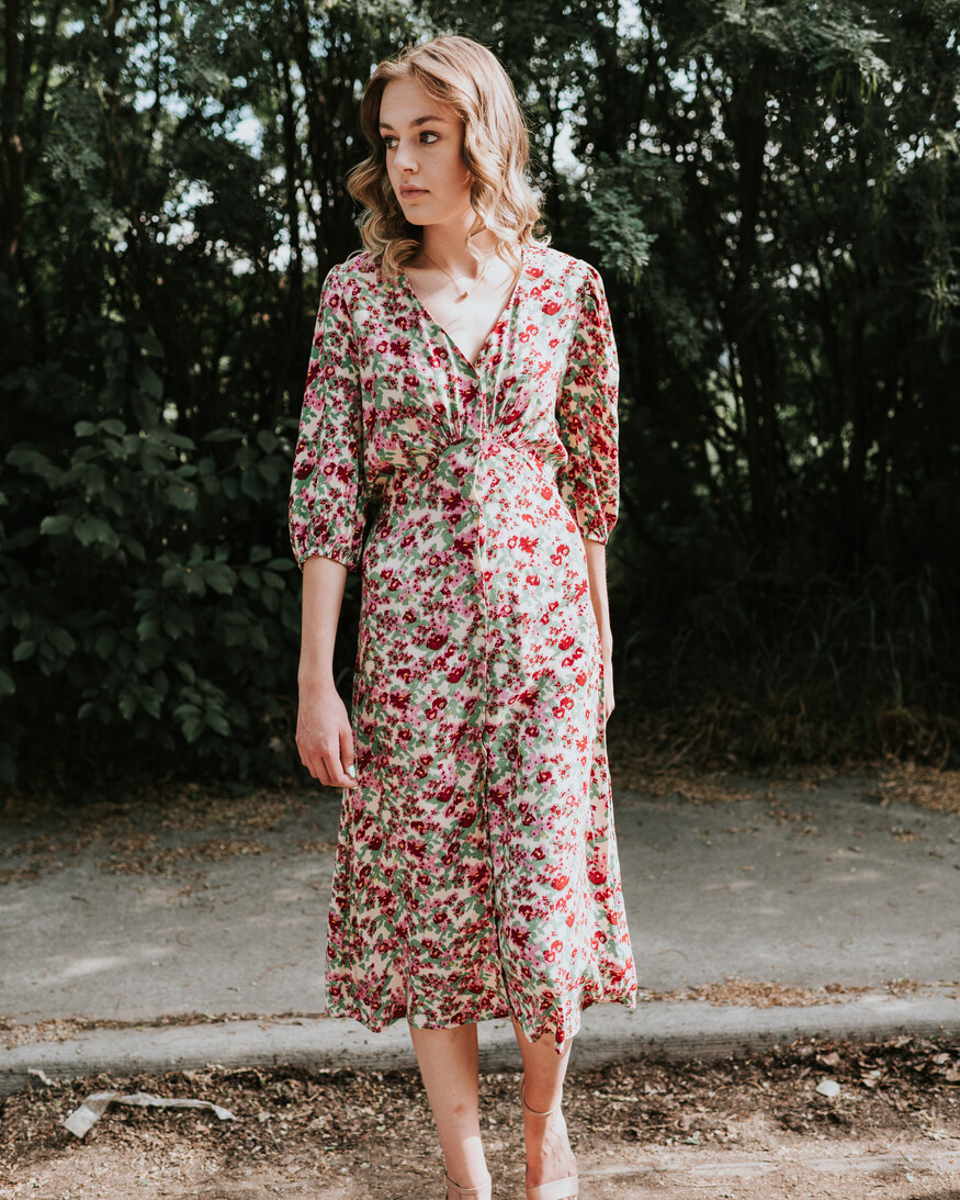 ICHI Enora Midi Dress