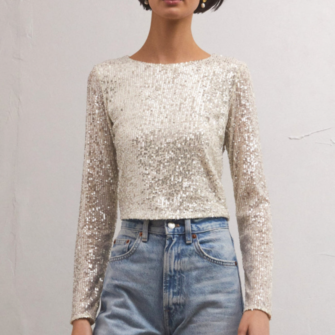 Presley Knit Top | Gold Shimmer