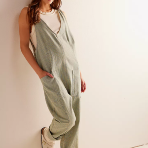 Free People High Roller Railroad Jumpsuit