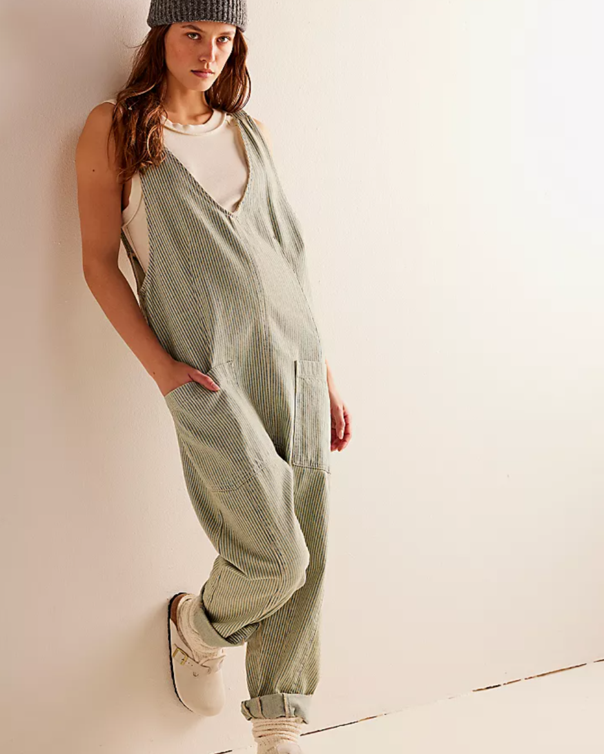 Free People High Roller Railroad Jumpsuit