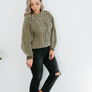 Free People Frankie Cable Sweater