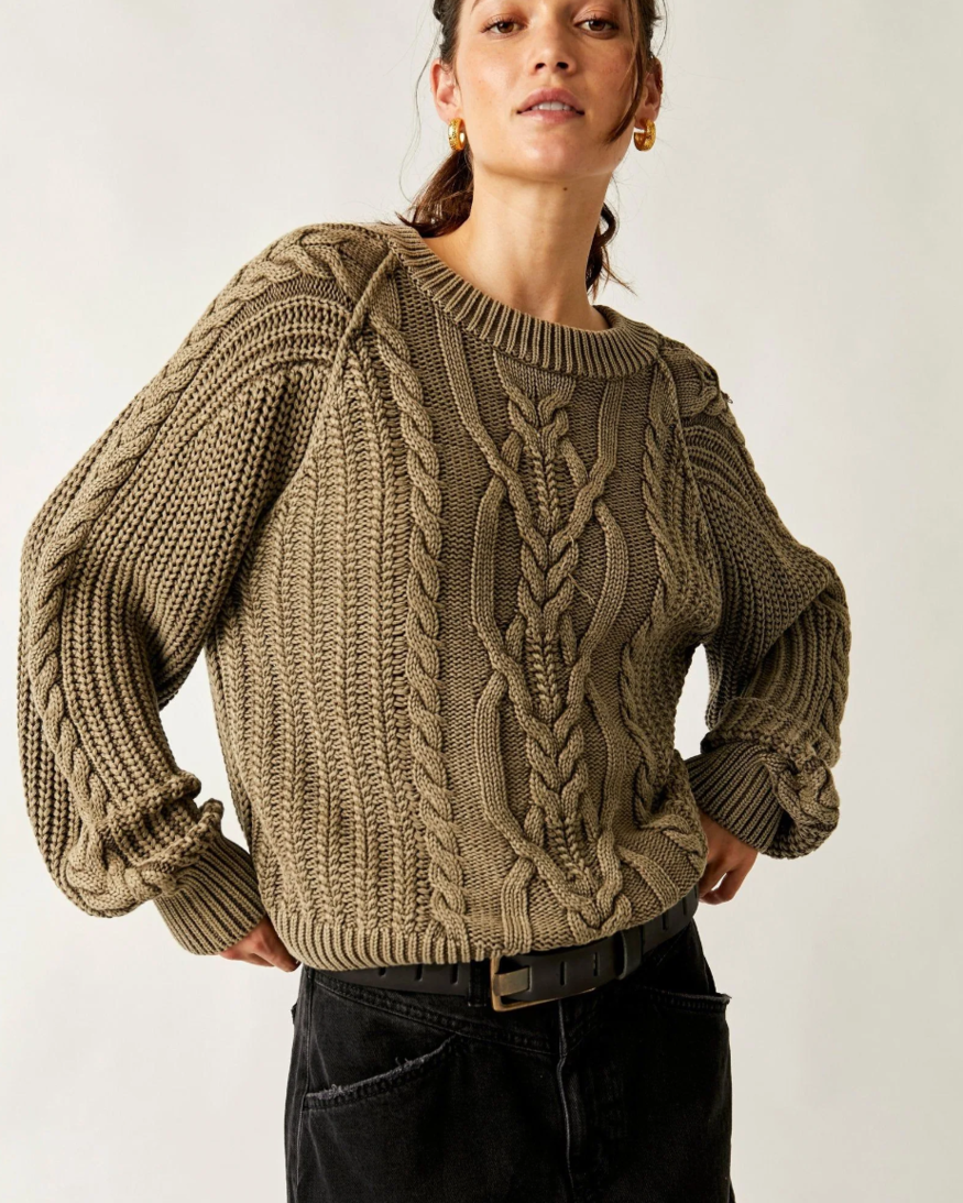 Free People Frankie Cable Sweater