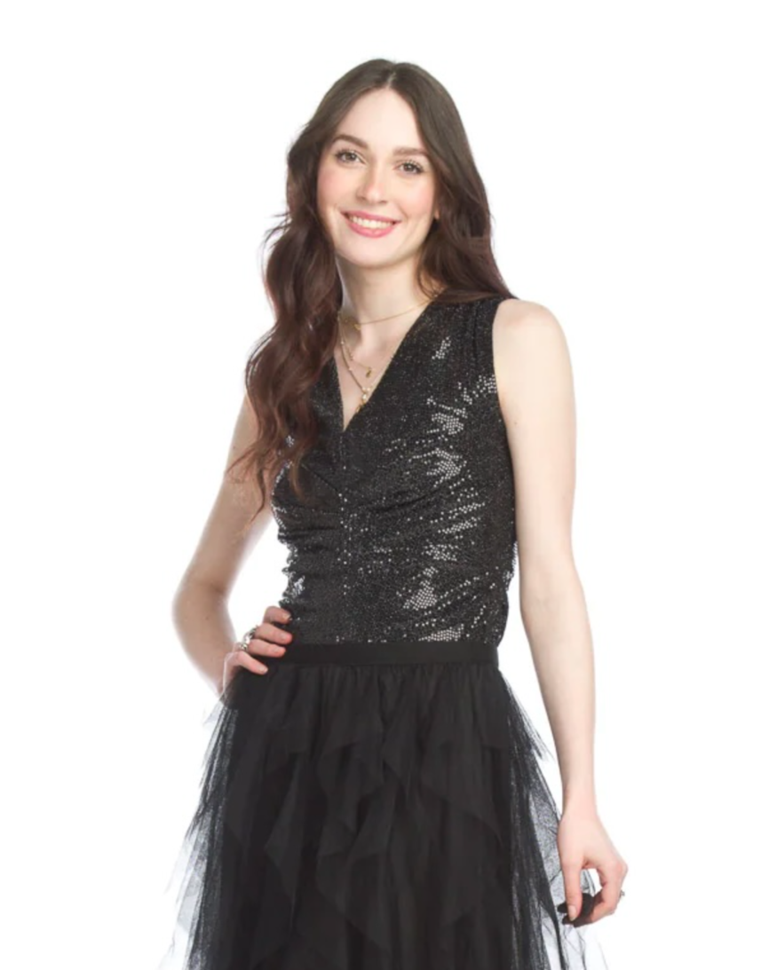Papillon Sequin Ruched Tank