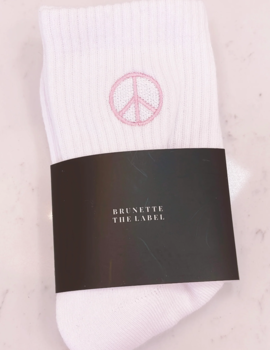 Brunette The Label Peace Sign  Sock