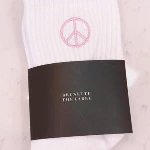 Brunette The Label Peace Sign  Sock