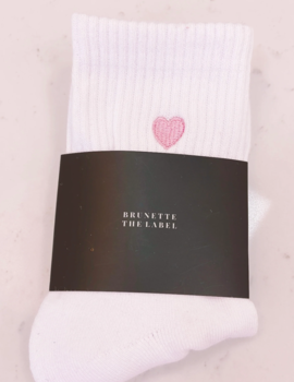 Brunette The Label Heart Sock